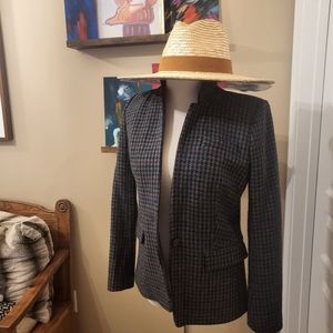 J Crew multi color wool herringbone jacket blazer size 2